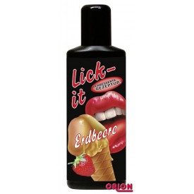 Съедобная смазка Lick It со вкусом земляники - 50 мл.